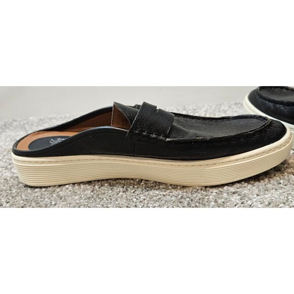 Sofft Woman Size 8.5 Leather Shay Summer Mules Black Comfort  Casual Worn Once - Picture 9 of 9